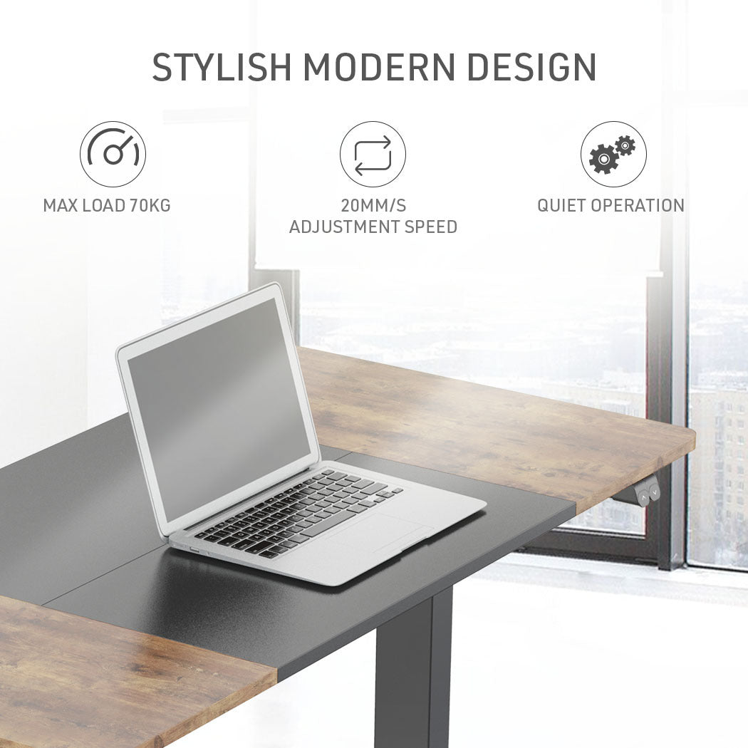 FORTIA Motorised Sit-Stand Desk 120 x 60cm Black or White — Allure Home Collections