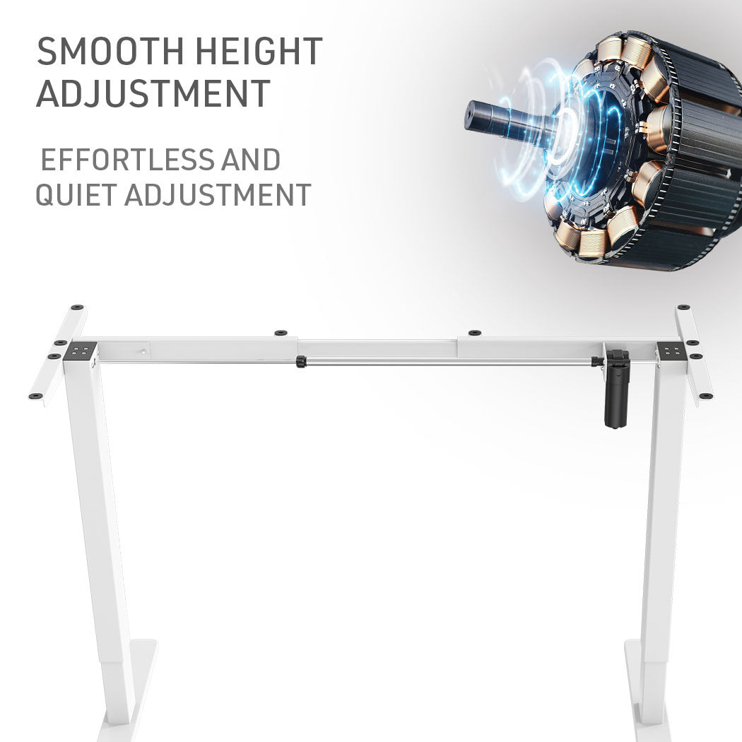 FORTIA Motorised Sit-Stand Desk 120 x 60cm Black or White — Allure Home Collections