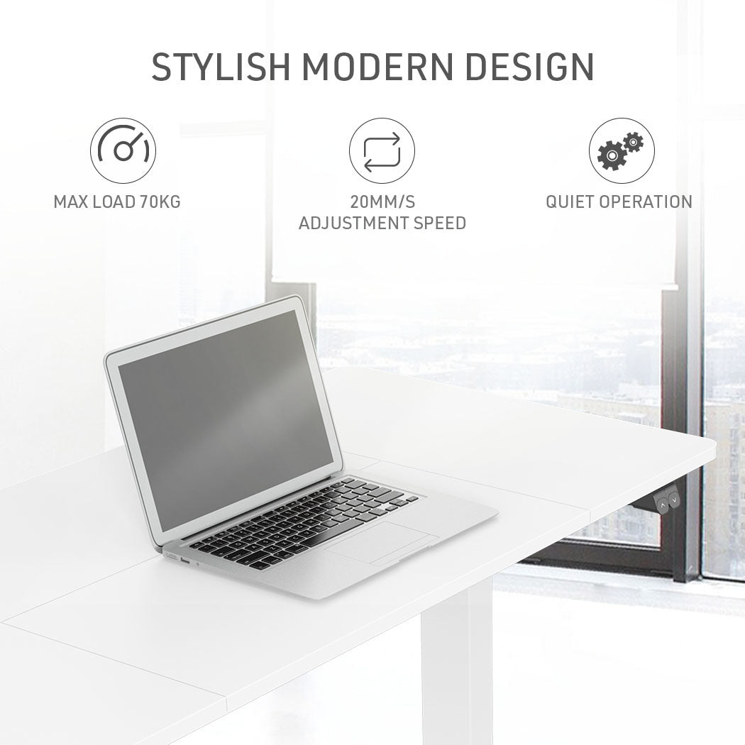 FORTIA Motorised Sit-Stand Desk 120 x 60cm Black or White — Allure Home Collections