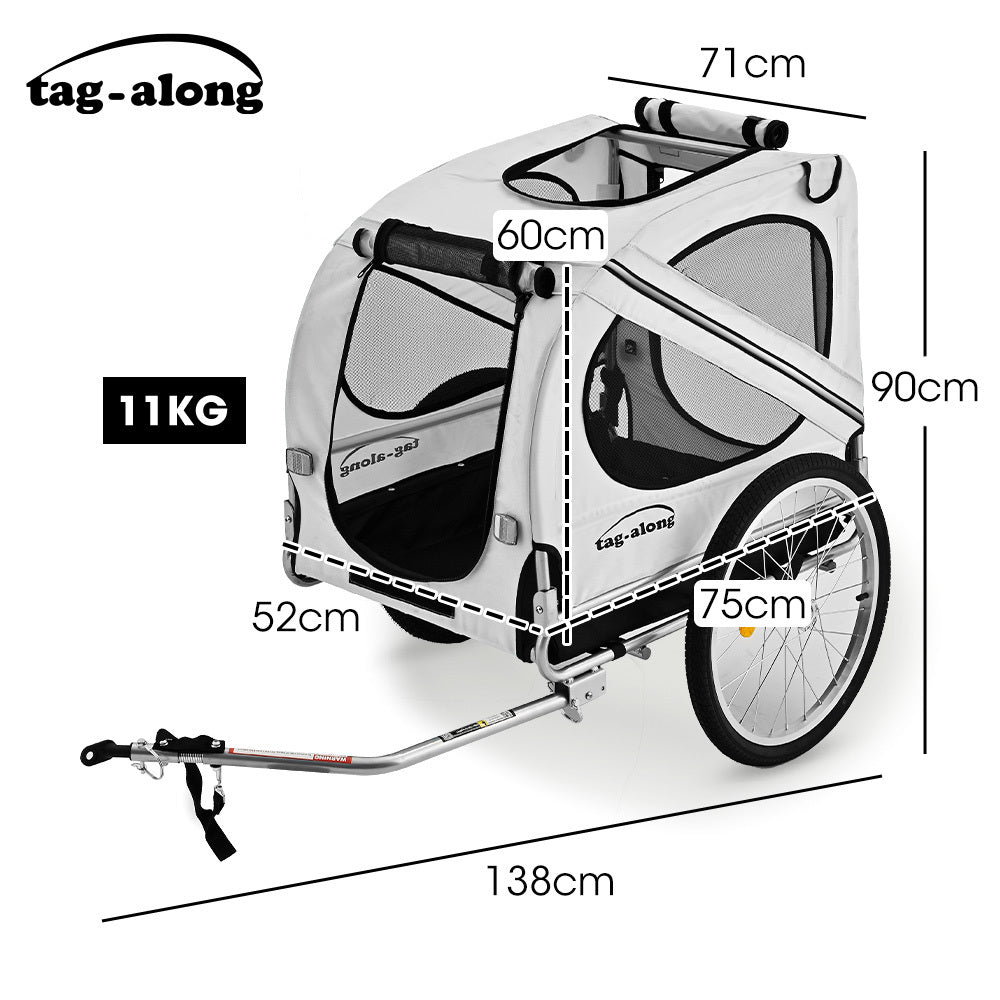 Waregem Pet and Cargo Bike Trailer, 40kg, Grey