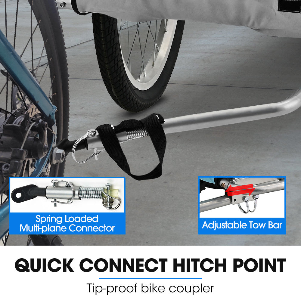 Waregem Pet and Cargo Bike Trailer, 40kg, Grey