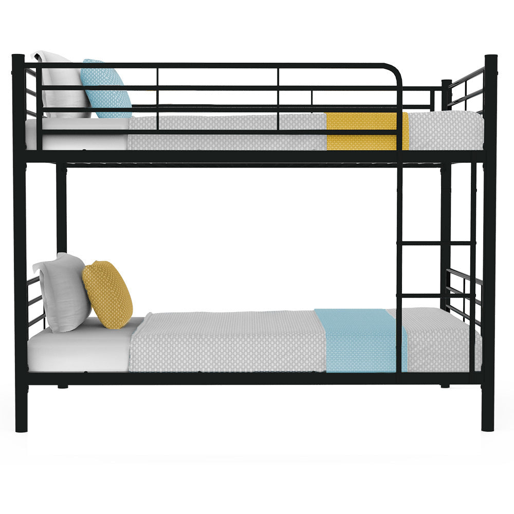 Foligno Dark Grey King Single Bunk Bed frame in a modern bedroom