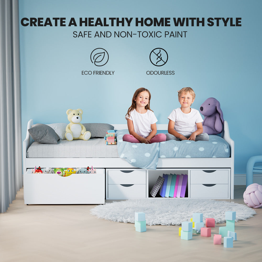 Bagnoregio Single Bed Frame, White
