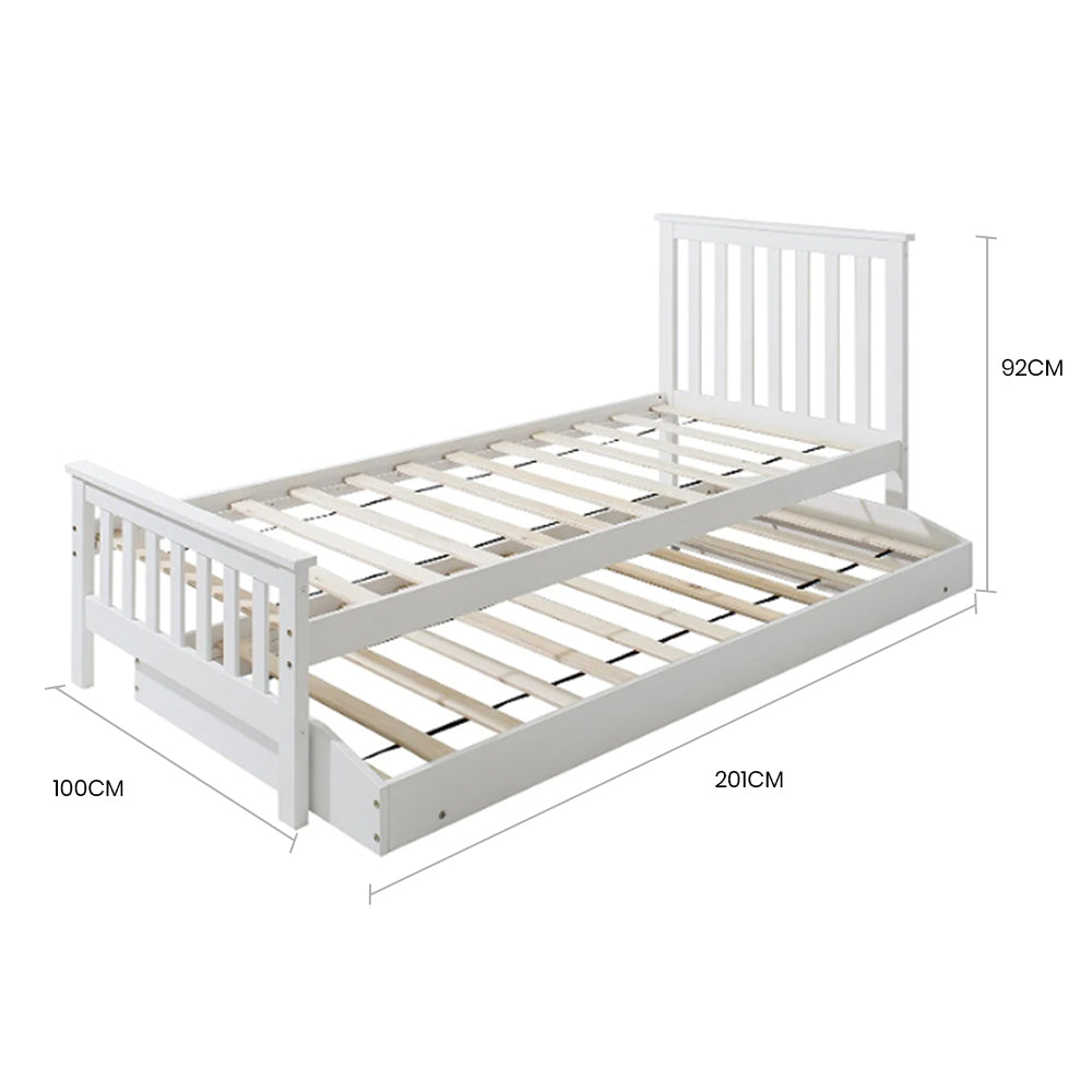 Bolsena Single Bed Frame, White
