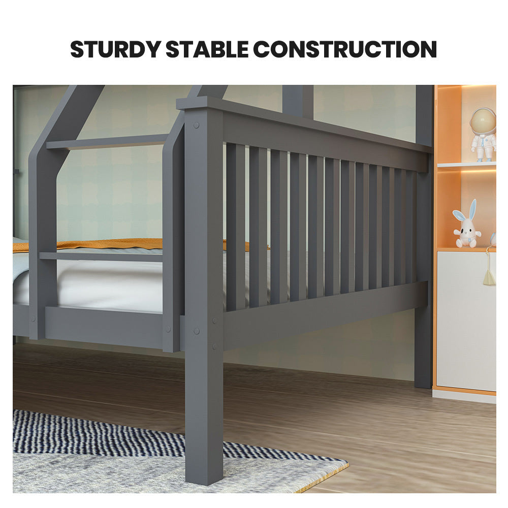 Amelia Single Bunk Bed, Grey