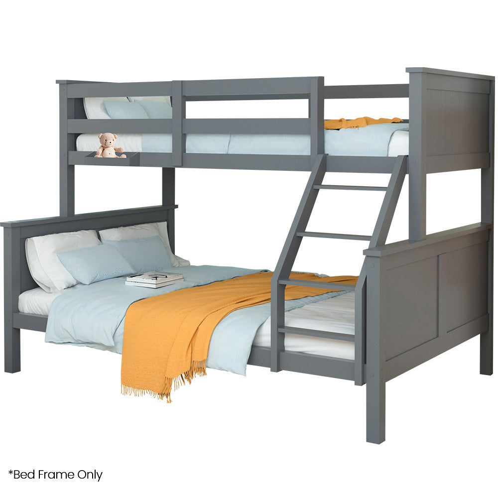 Narni Grey Single Bunk Bed frame in a modern bedroom