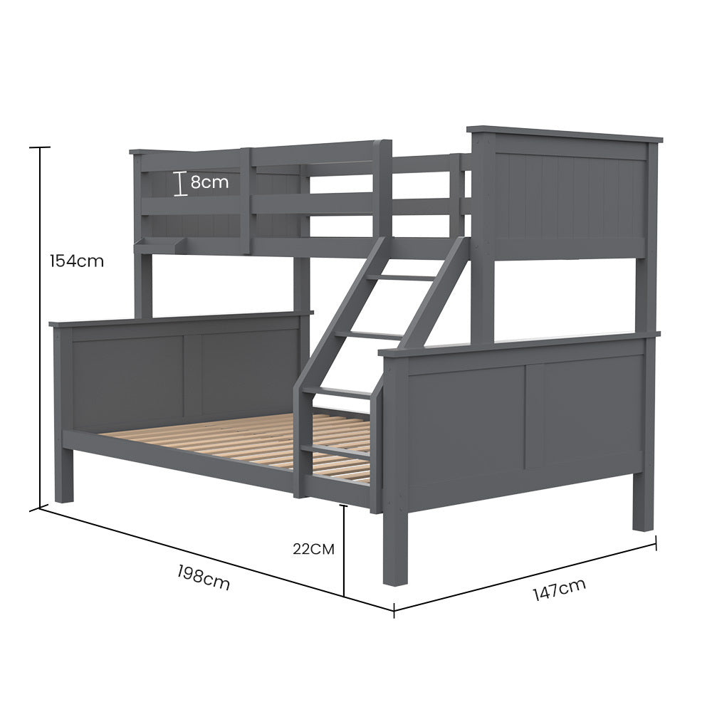 Narni Single Bunk Bed, Grey