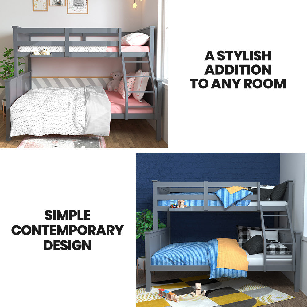 Narni Single Bunk Bed, Grey