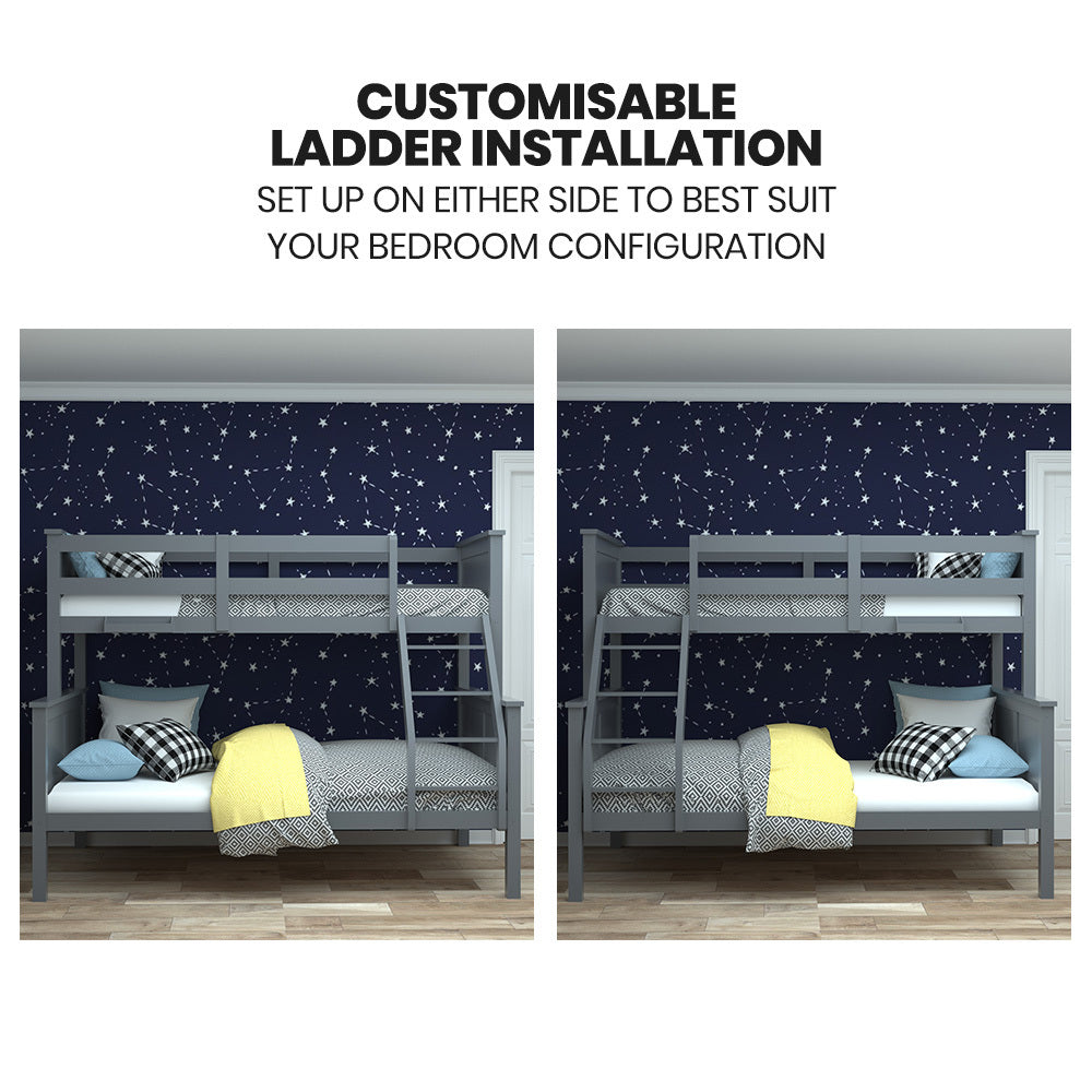Narni Single Bunk Bed, Grey