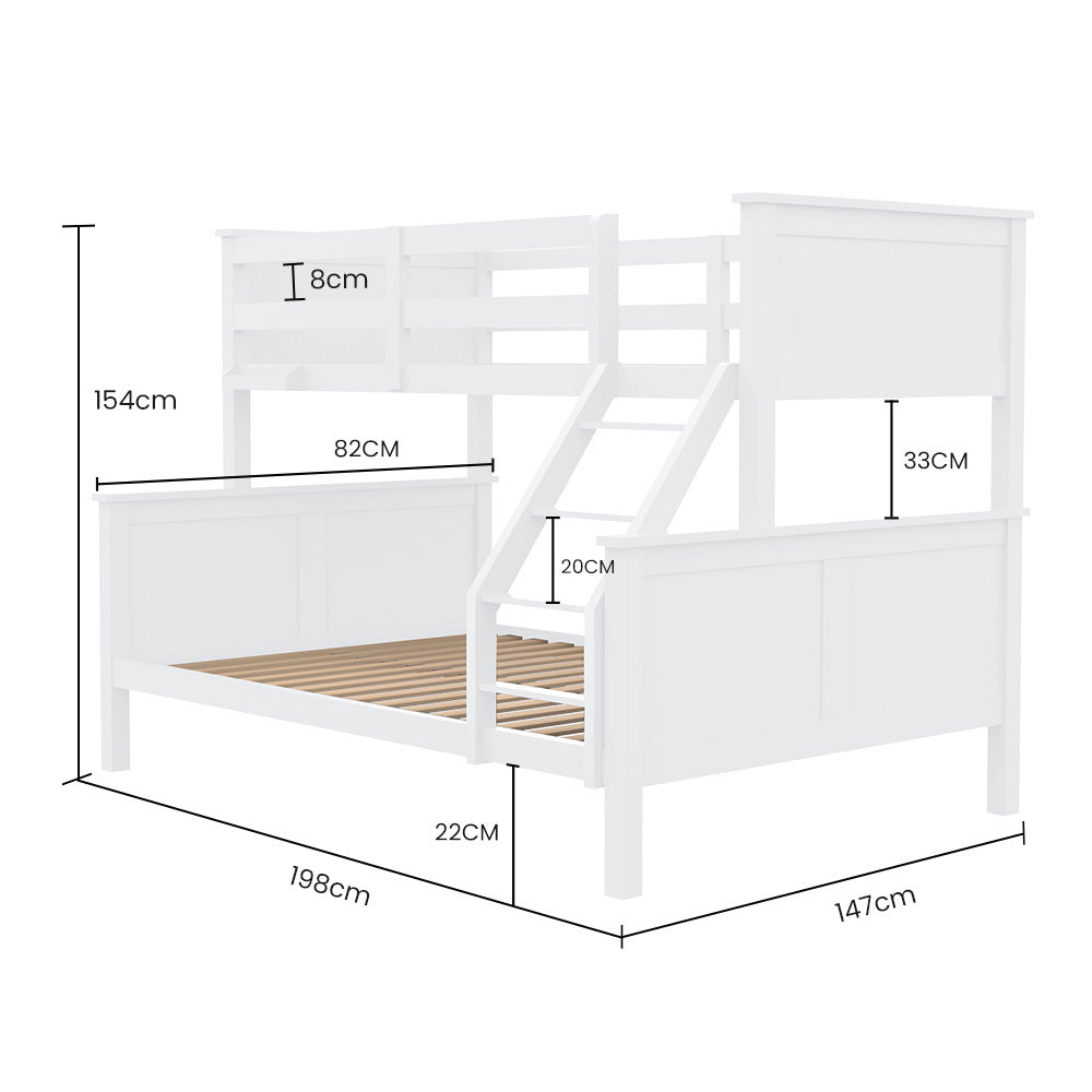 Narni Single Bunk Bed, White