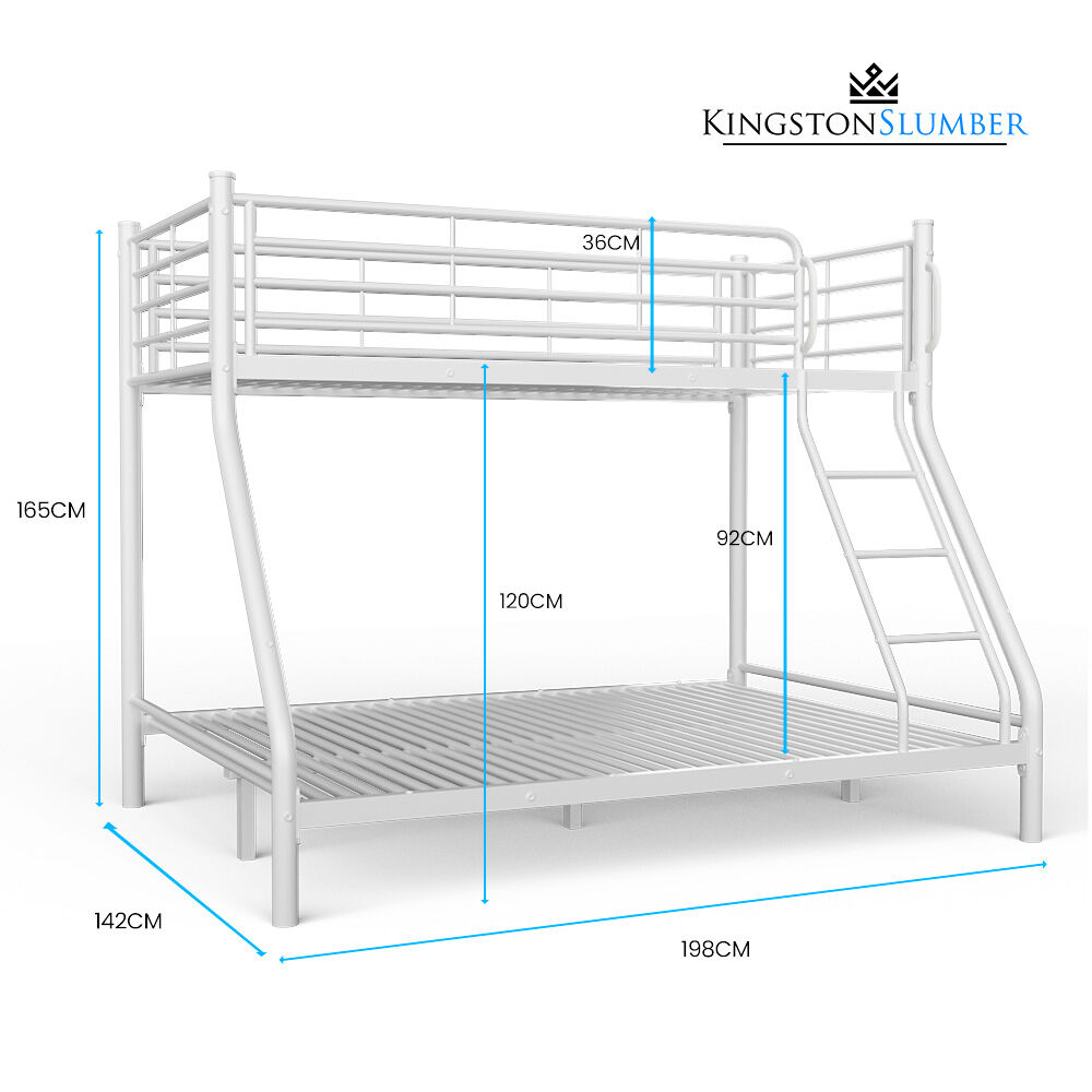 Terni Single Bunk Bed, White