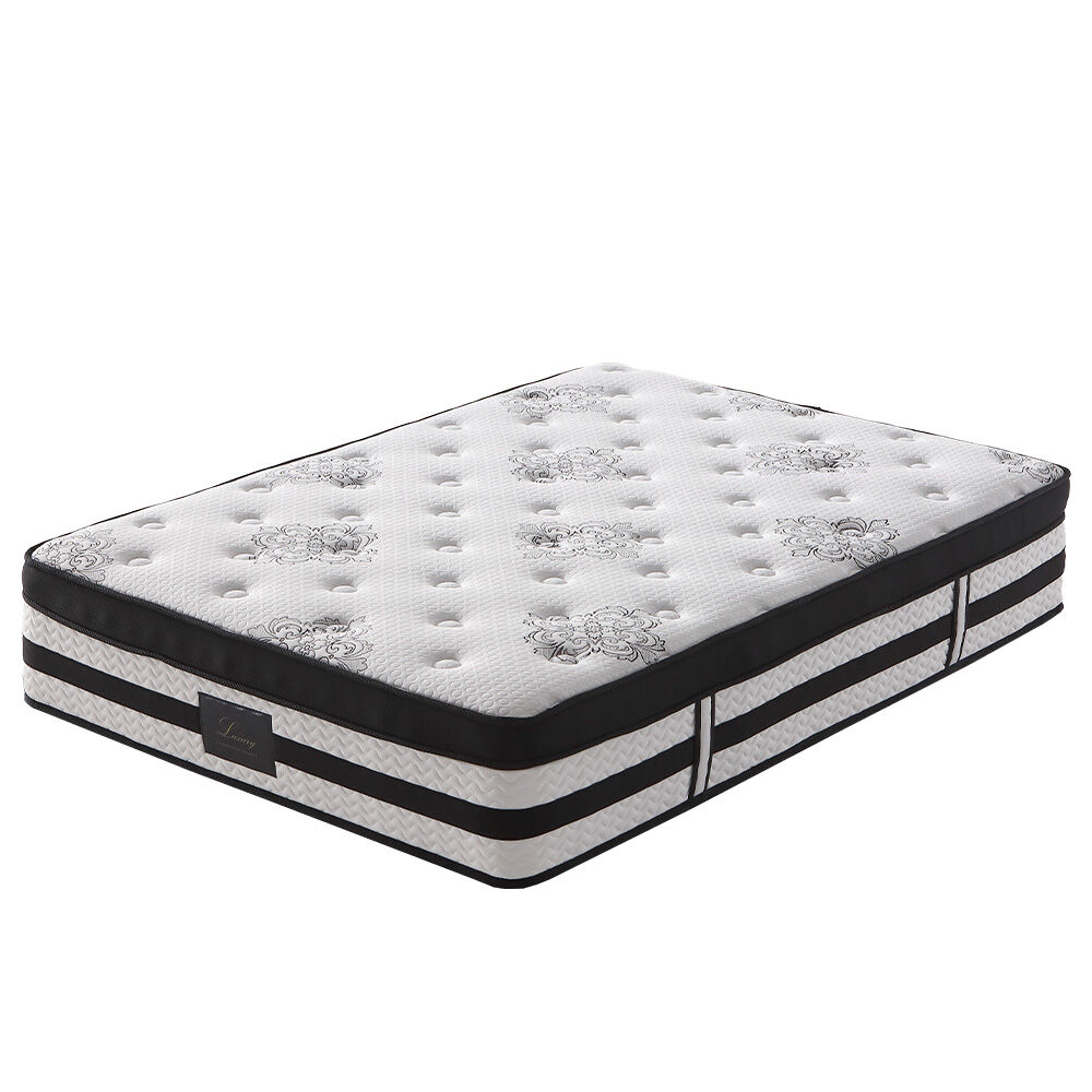 KINGSTON SLUMBER Luxury 34cm Mattress, Medium Firm, Euro Top, 5-Zone Pocket Spring Foam