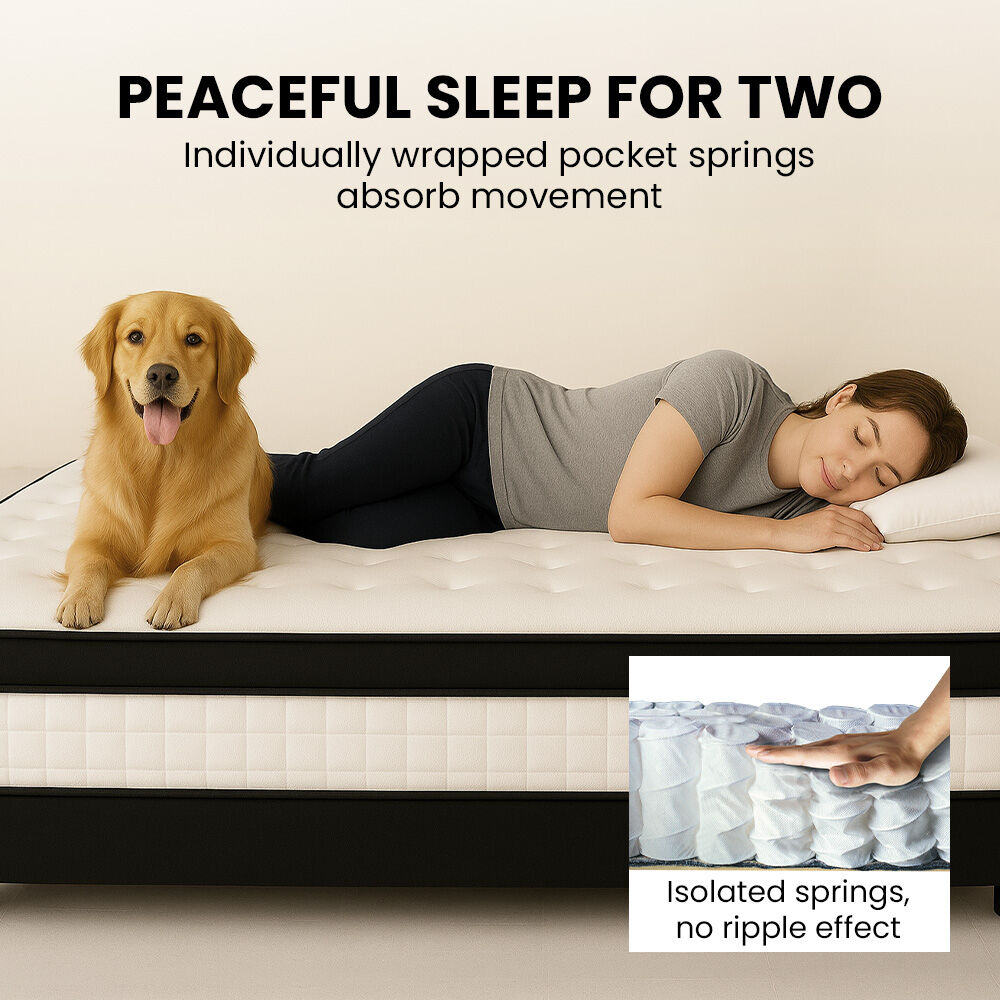 Kingston Slumber RelaxMax 31cm Euro Top 5-Zone Pocket Spring Mattress — OEKO-TEX Knitted — Allure Home Collections