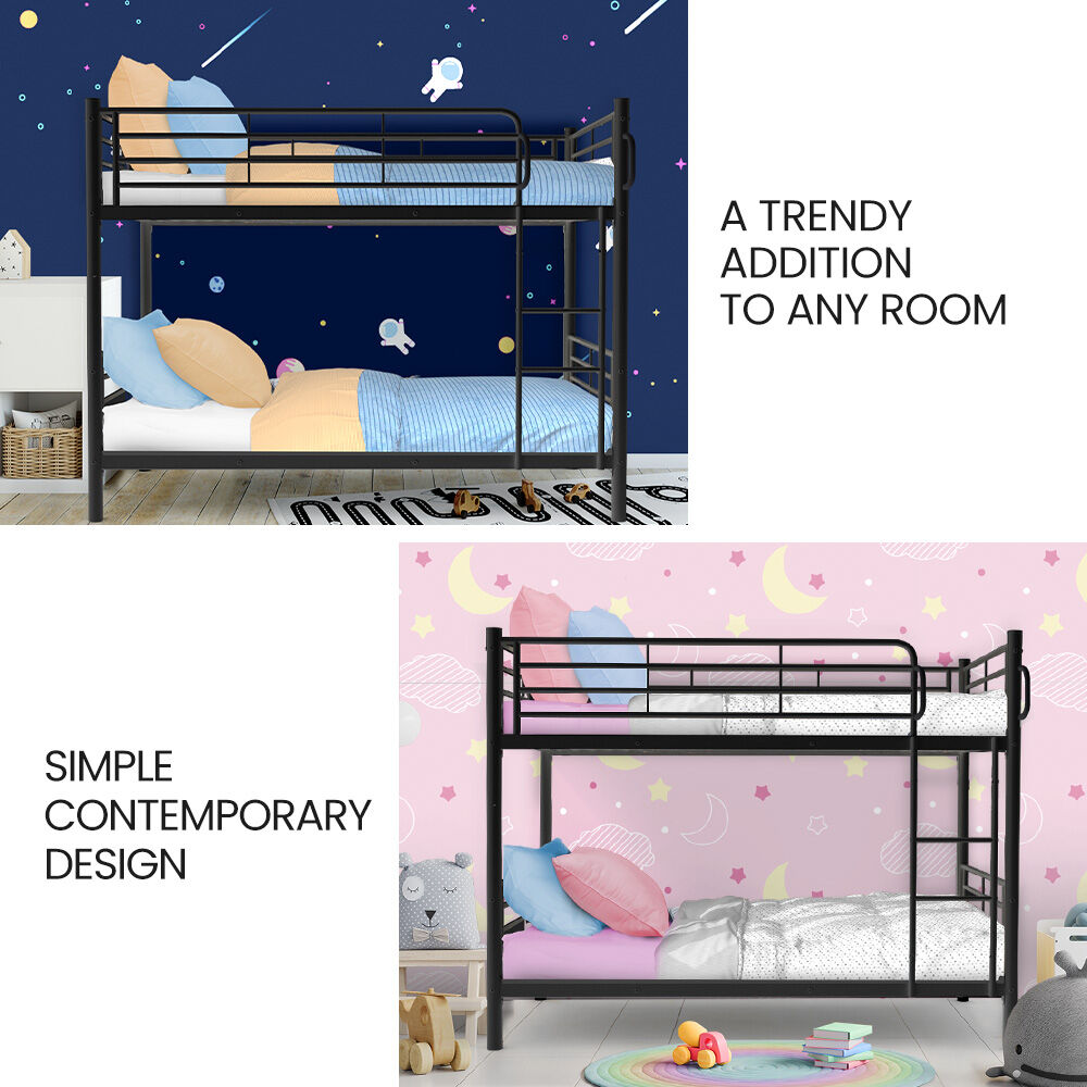 Bevagna Single Bunk Bed, Dark Grey