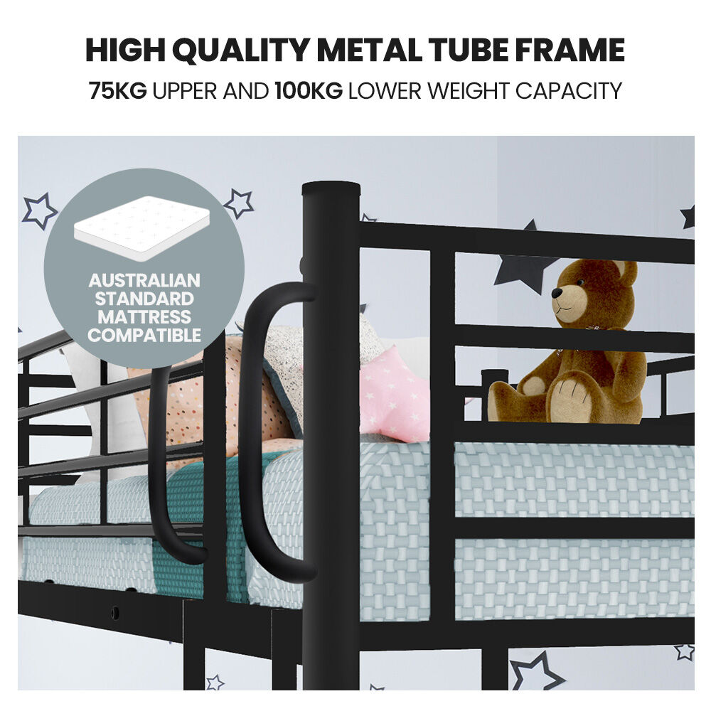 Bevagna Single Bunk Bed, Dark Grey