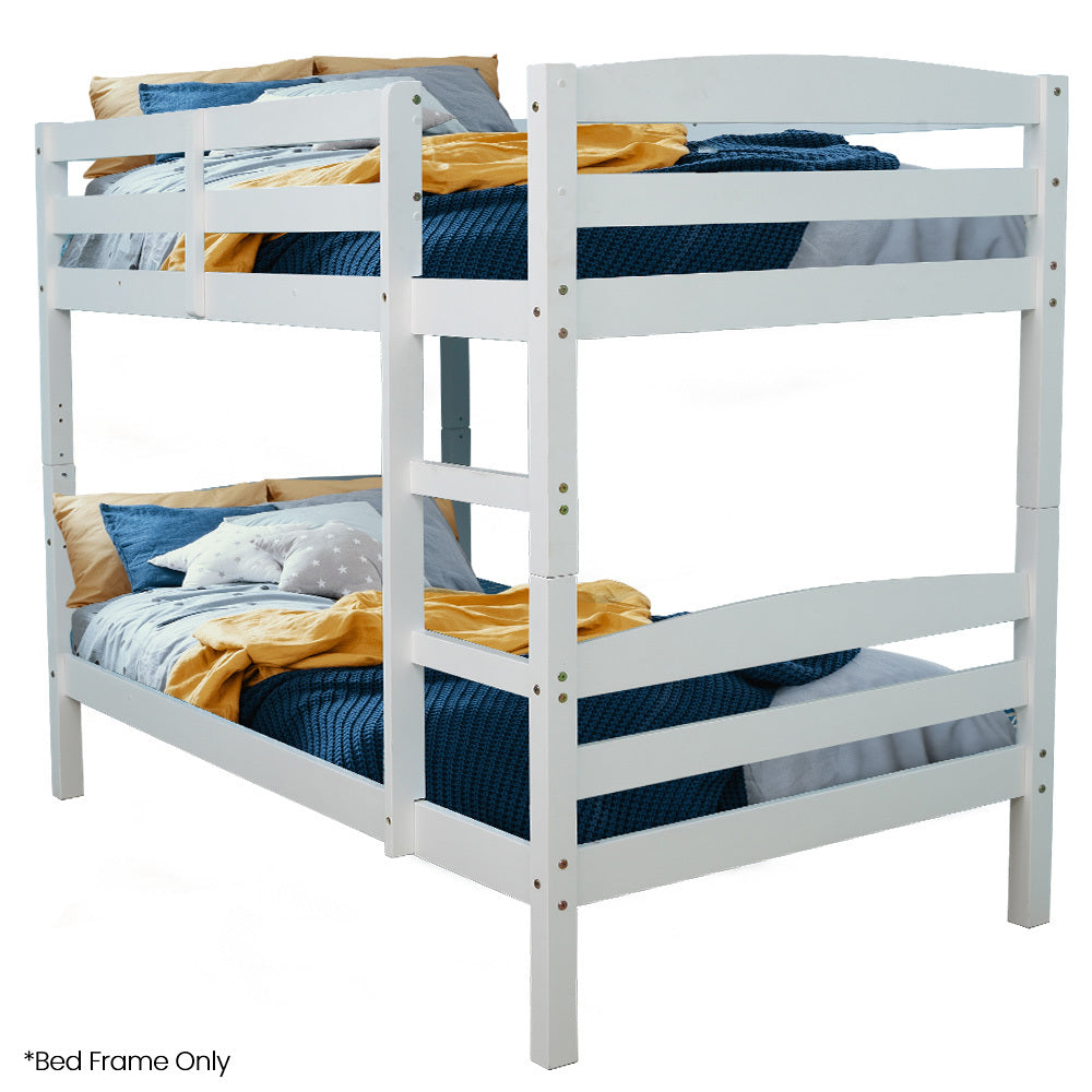 Montefalco White Single bed frame in a modern bedroom