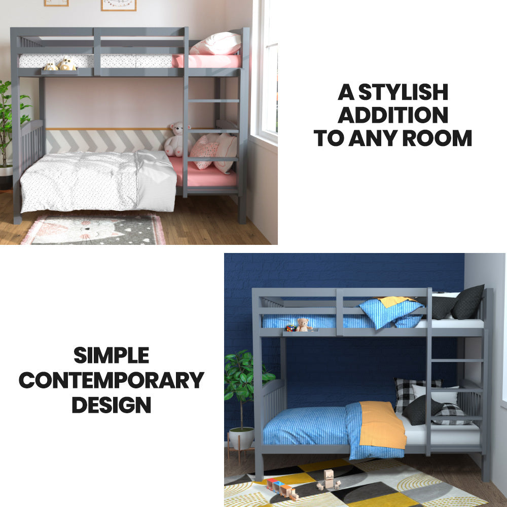 Norcia Single Bunk Bed, Grey