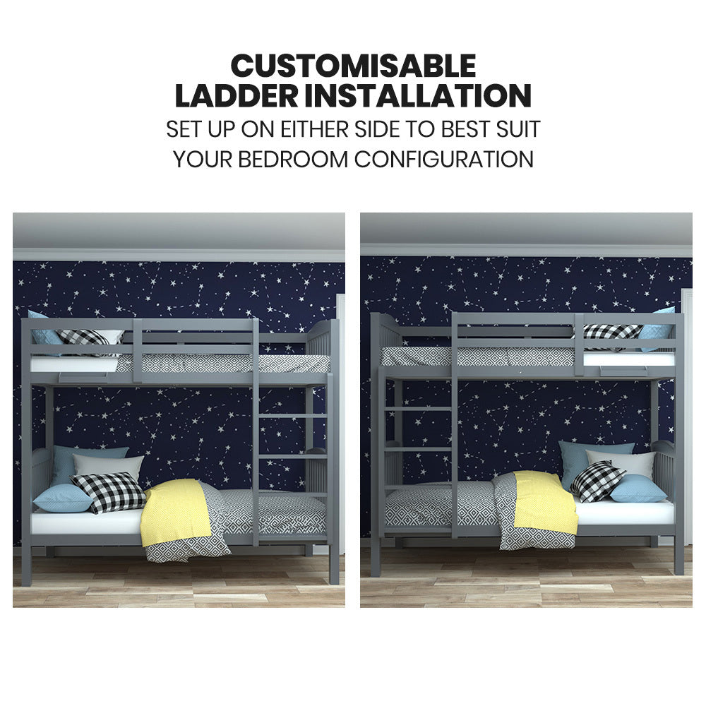 Norcia Single Bunk Bed, Grey