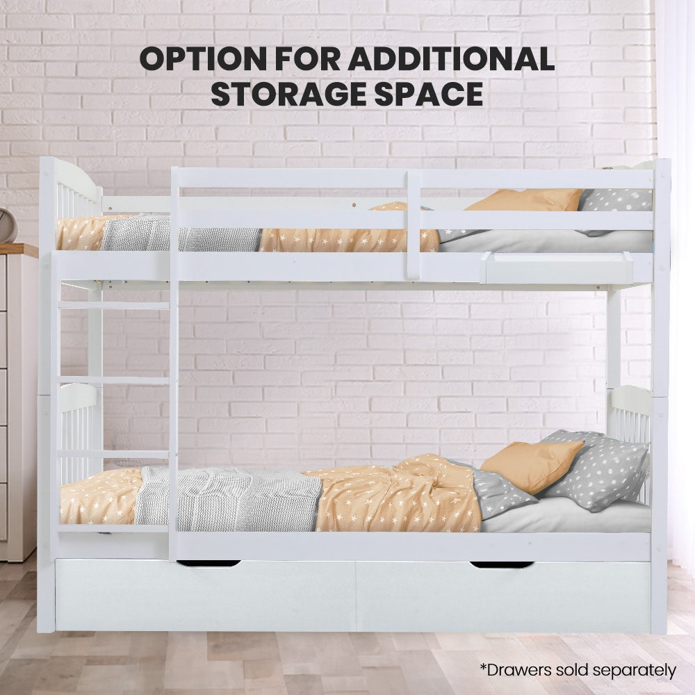 Spello Single Bunk Bed, White