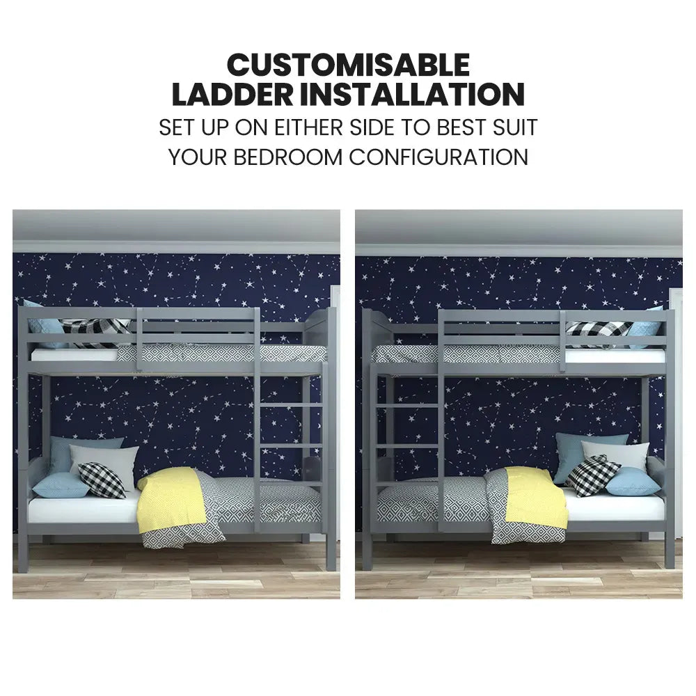 Montefalco Single Bunk Bed, Grey