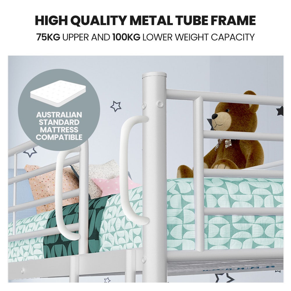 Bevagna Single Bunk Bed, White