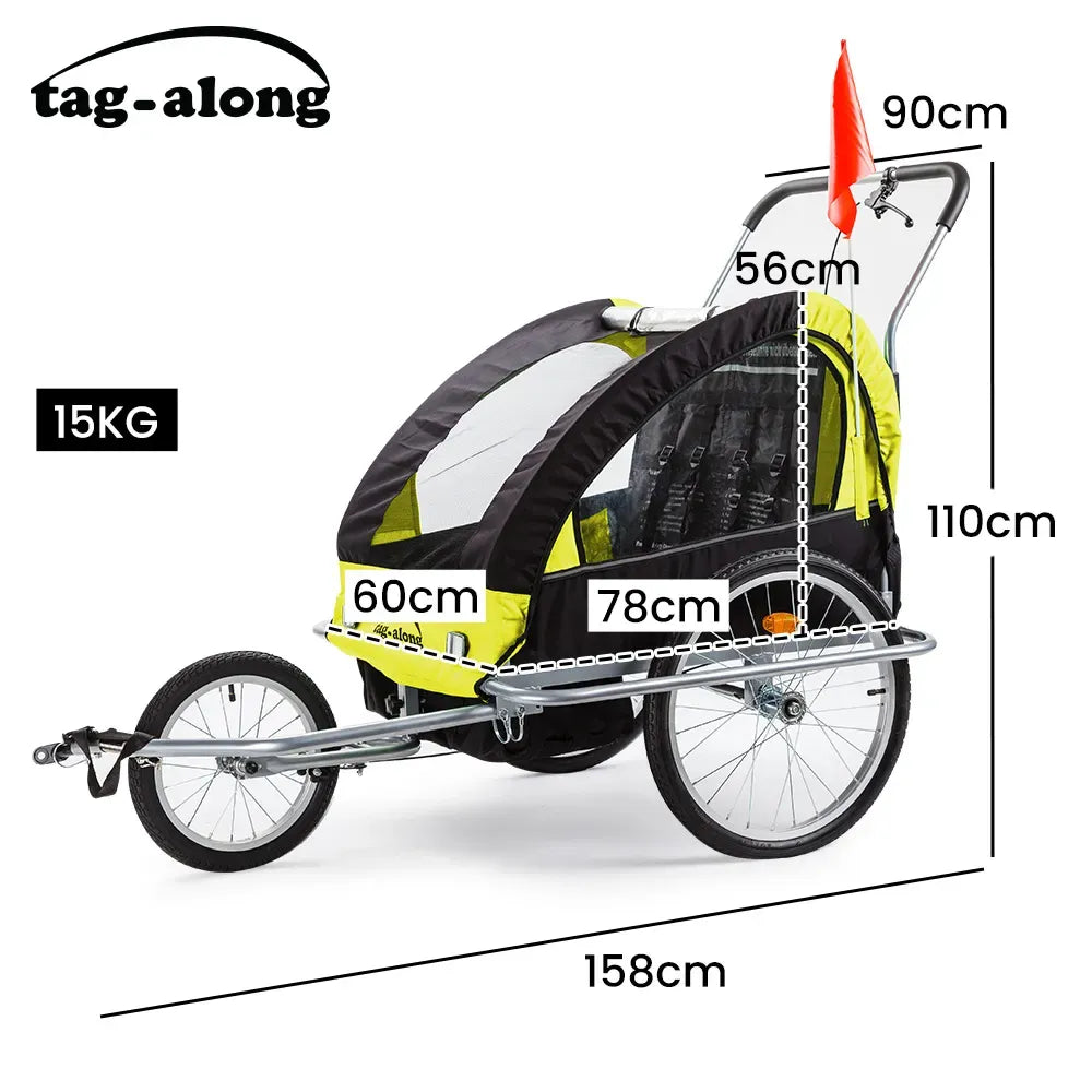 Deinze Convertible Kids Bike Trailer and Jogger