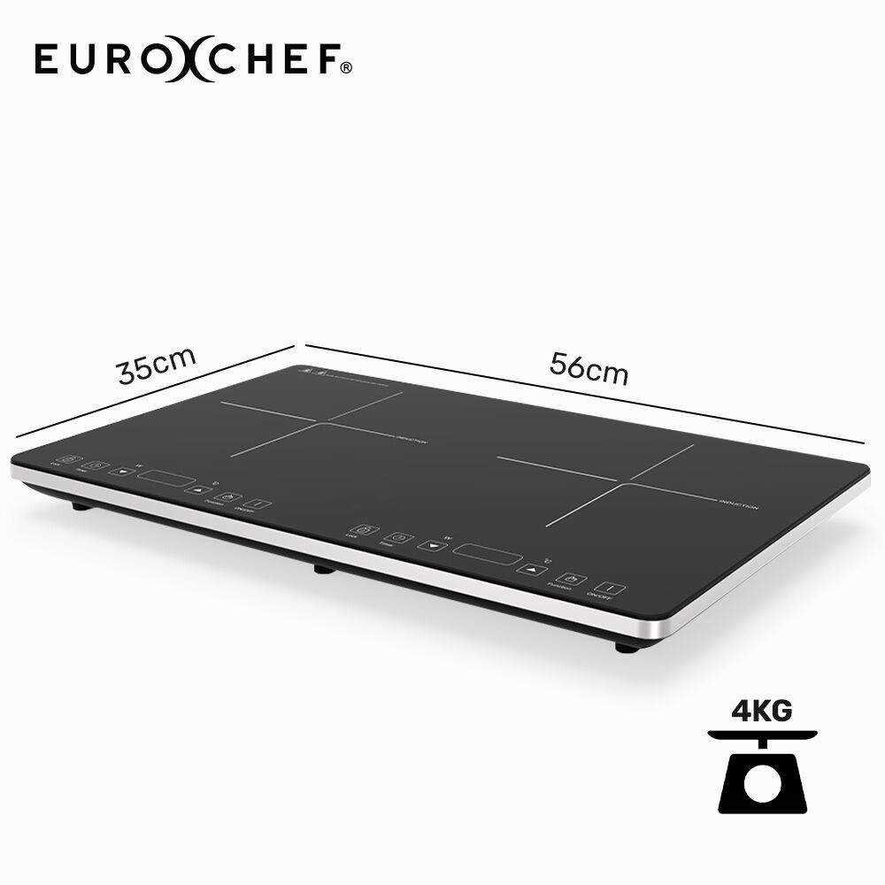 Dimension diagram of the portable induction cooktop, 56 x 35 x 4.5 cm