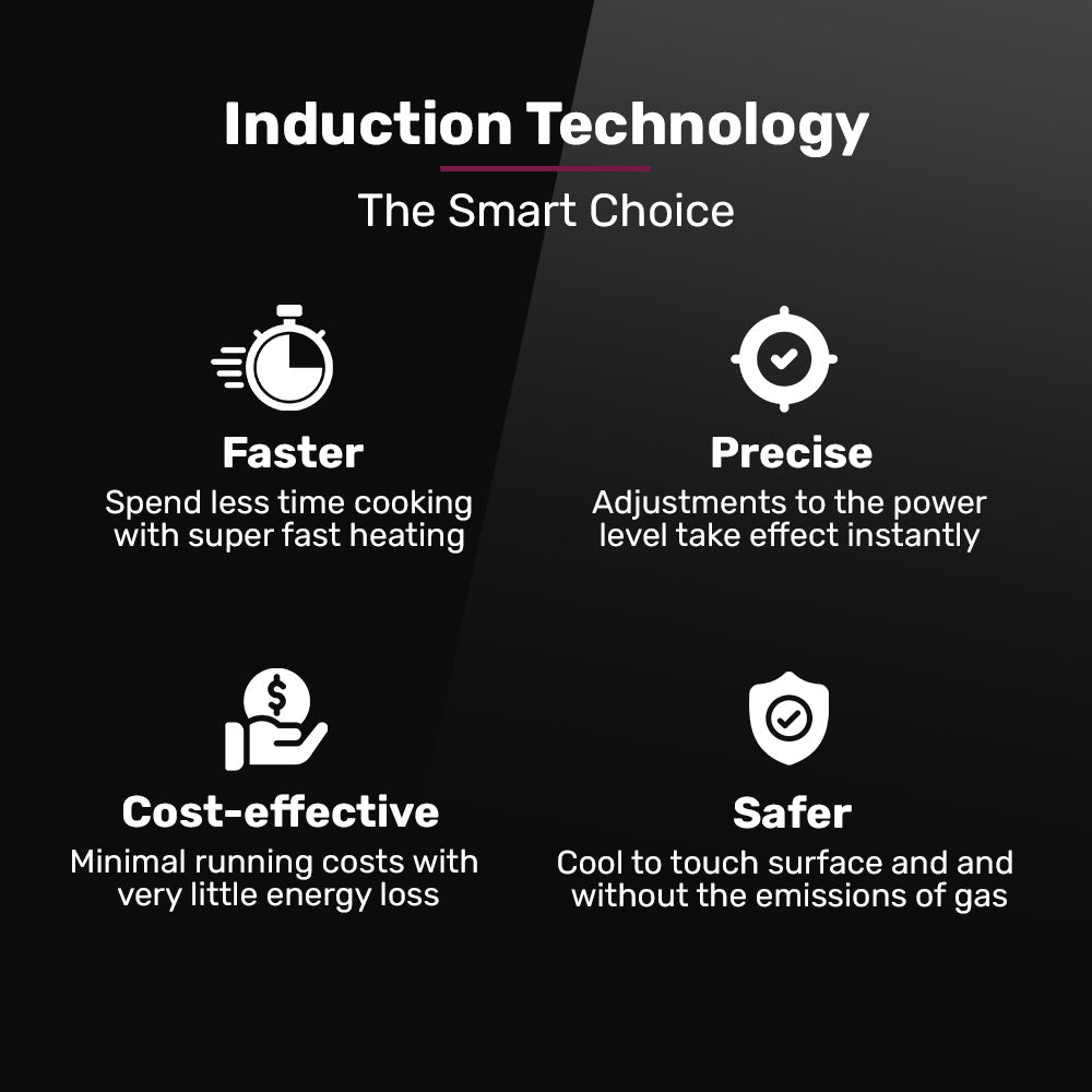 Cloth wiping the frameless glass surface of the four zone induction cooktop