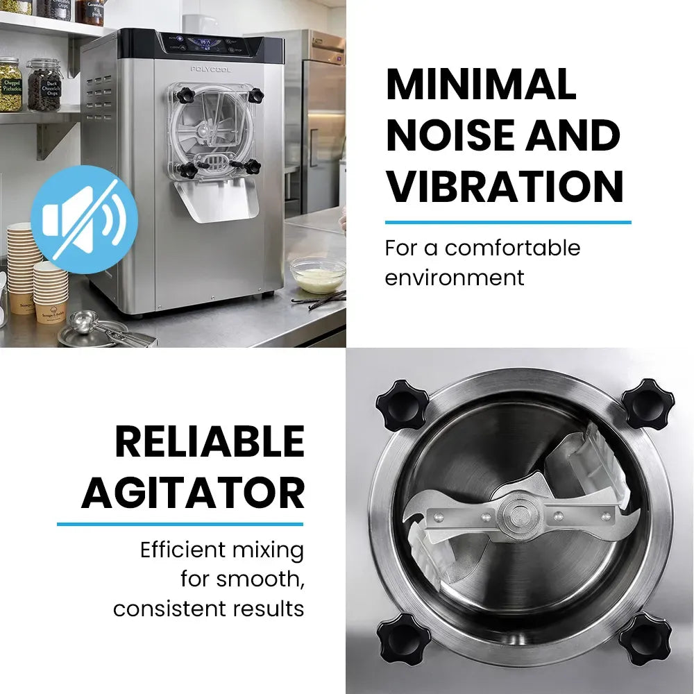Gelato machine mixing paddle and removable components for cleaning