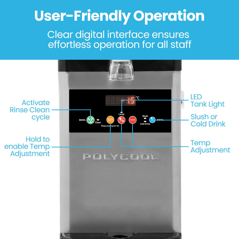 Slush machine 12 L polycarbonate tank with LED lighting