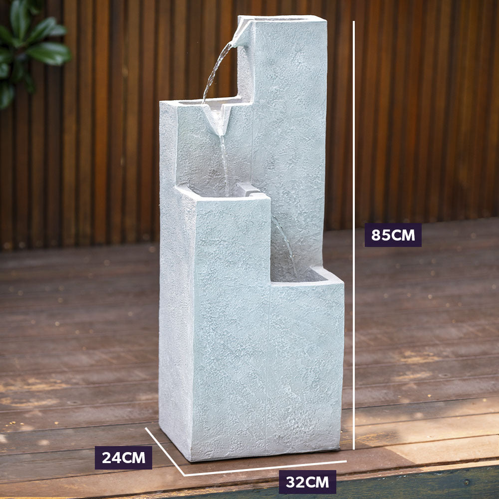 Contemporary Solar Water Fountain with LED Lights