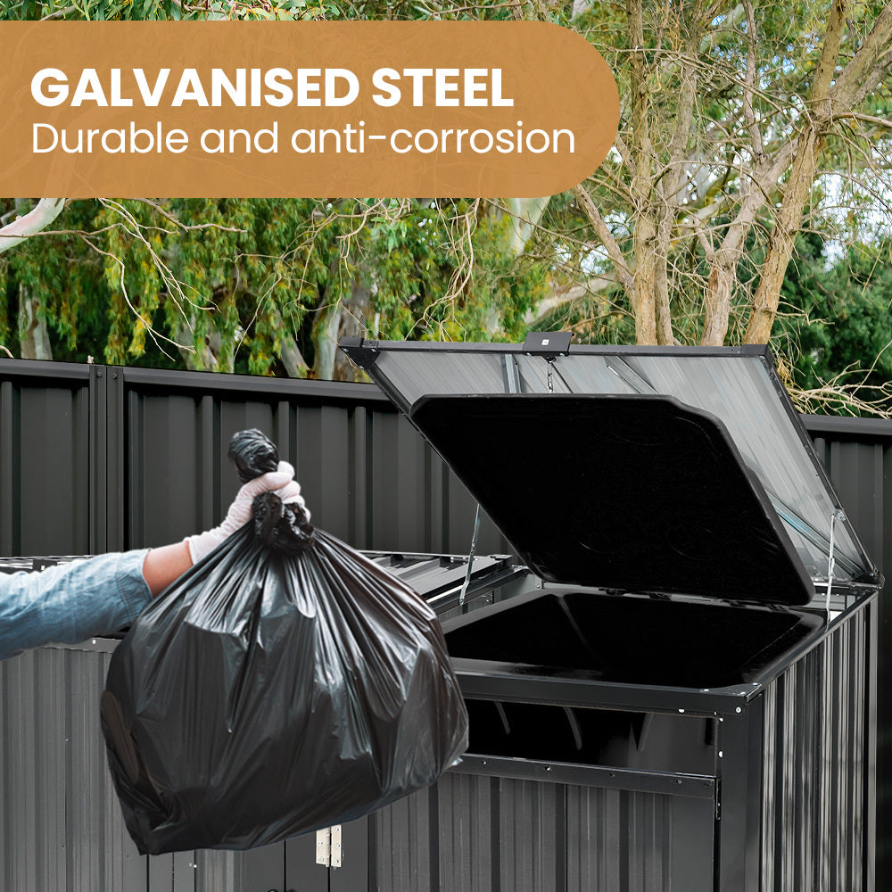 Rawlinna Double Wheelie Bin Enclosure, 2 Opening Doors