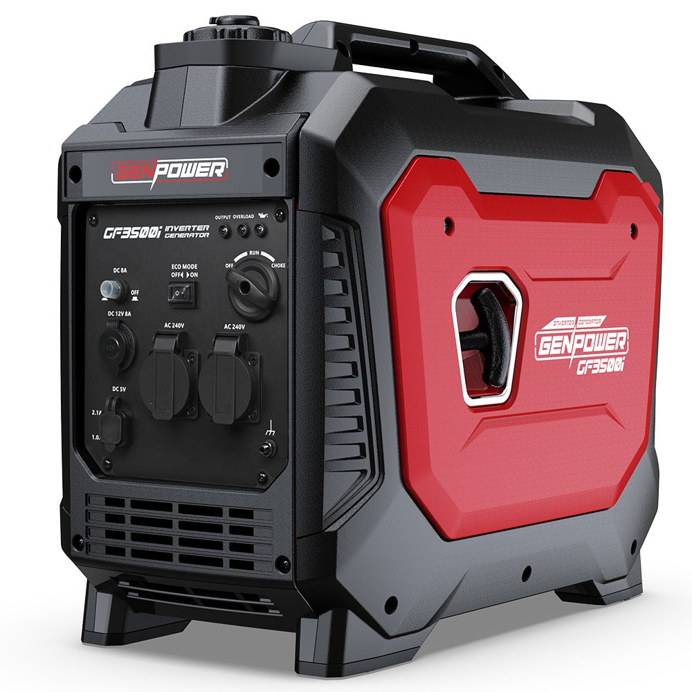 Portable Inverter Generator, 3.5kW Peak 3kW Enclosed Petrol