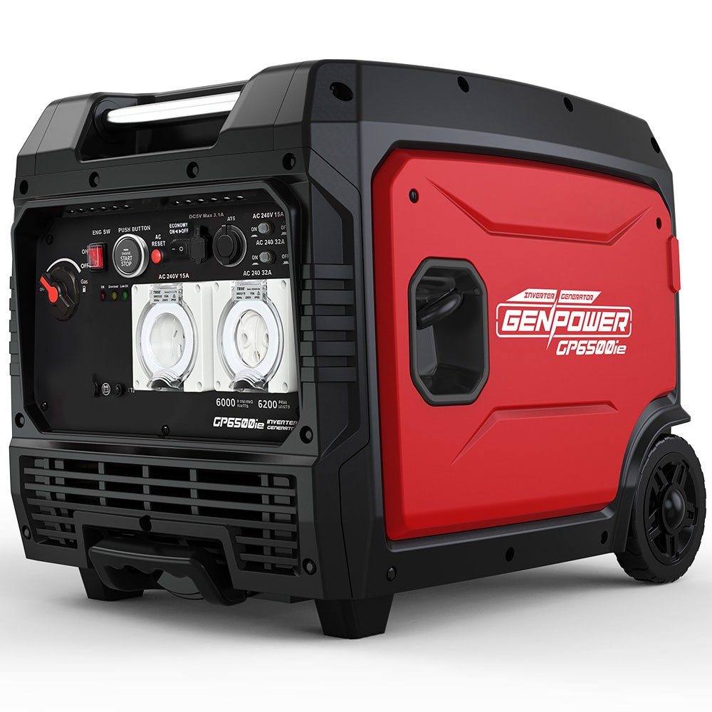 Portable Inverter Generator, 6.2kW Peak 6.0kW Remote Start 15L Tank
