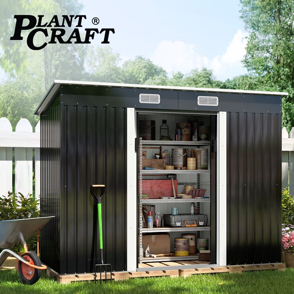 Galvanised steel garden shed dimensions diagram