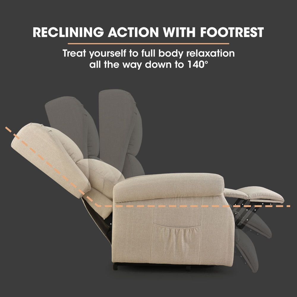 FORTIA Electric Recliner Lift Chair with Massage and Heat