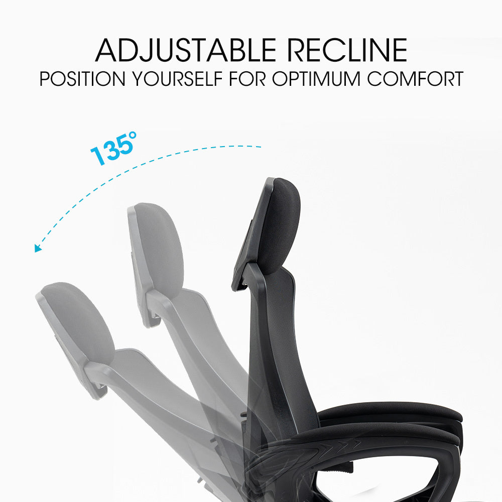 Dampier black mesh ergonomic office chair