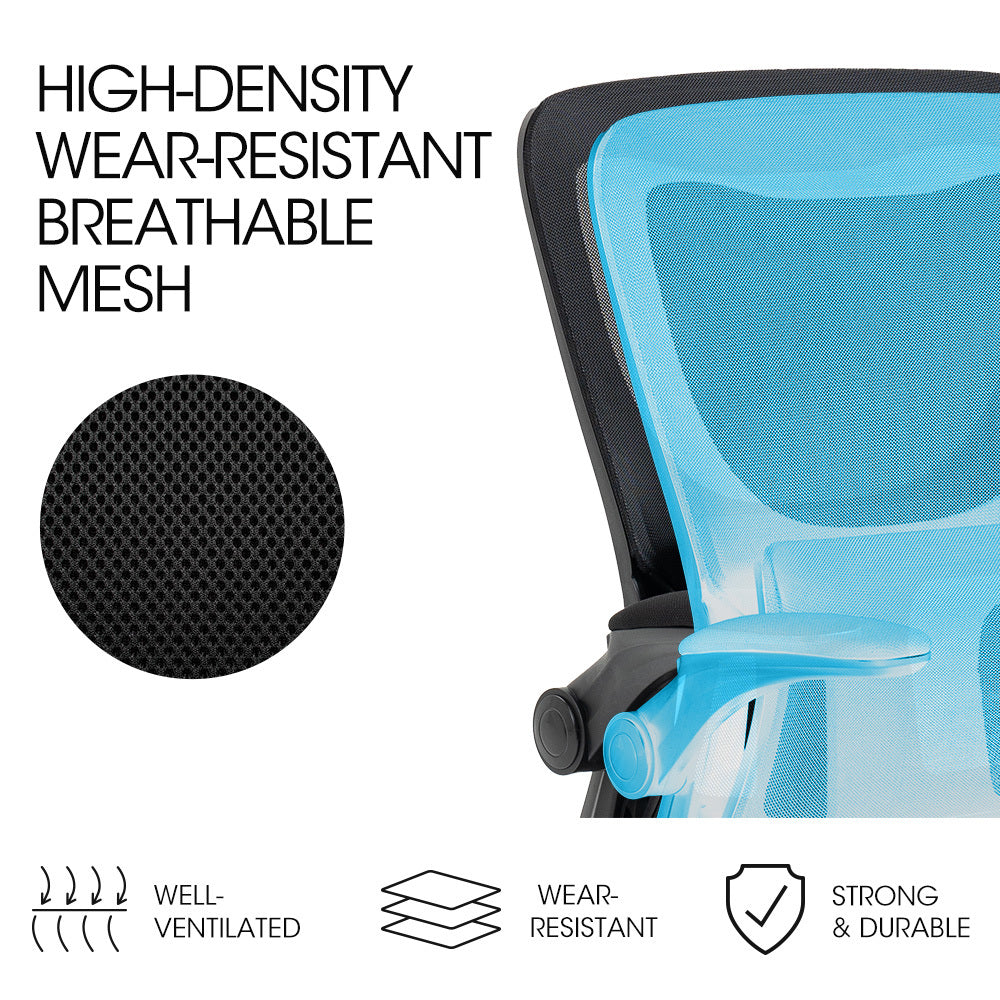Floreat black ergonomic mesh office chair in a home office