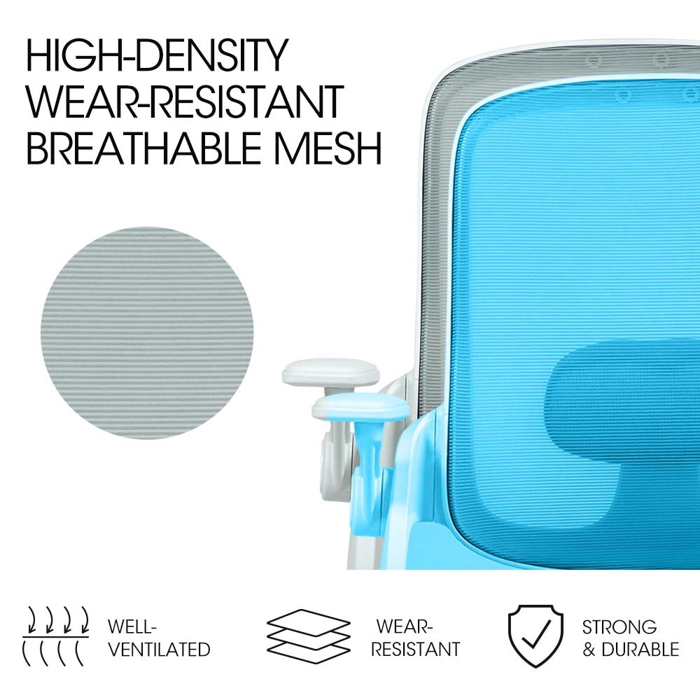 Wagin grey mesh office chair with white frame