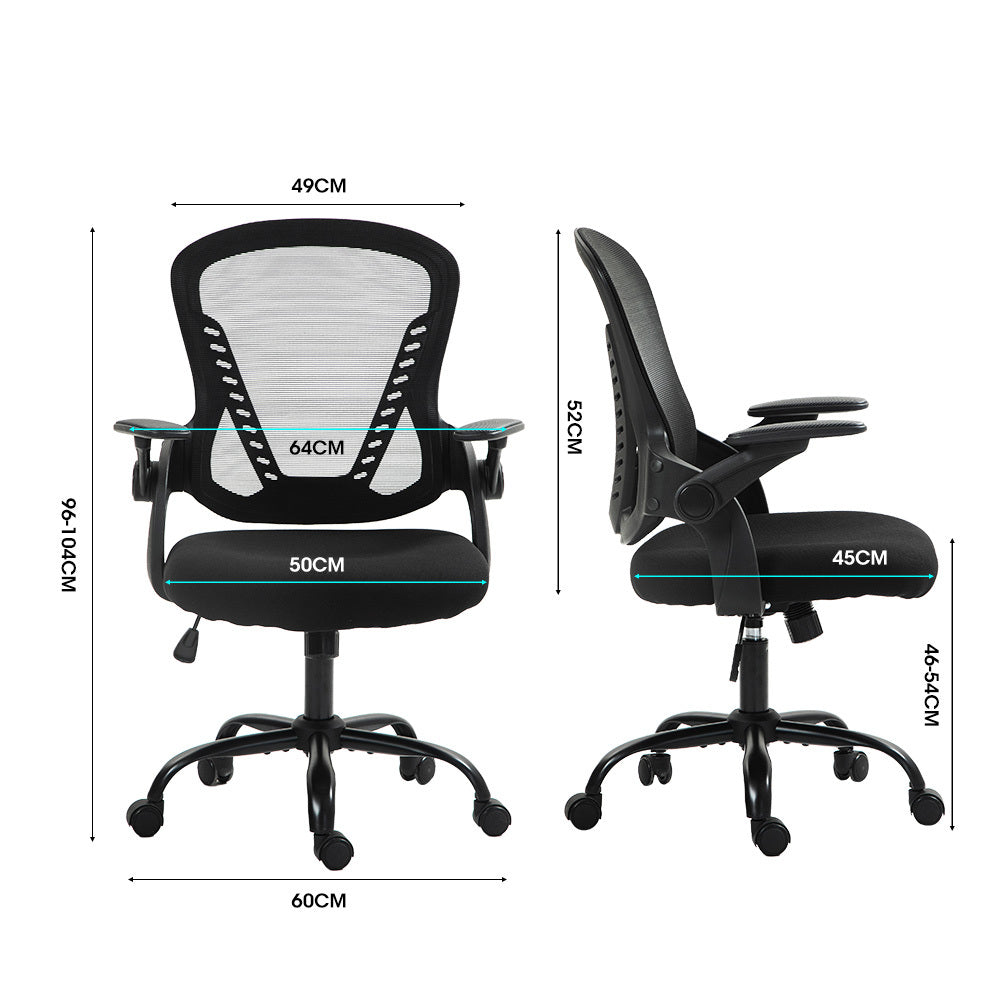 Trigg black ergonomic mesh office chair in a home office
