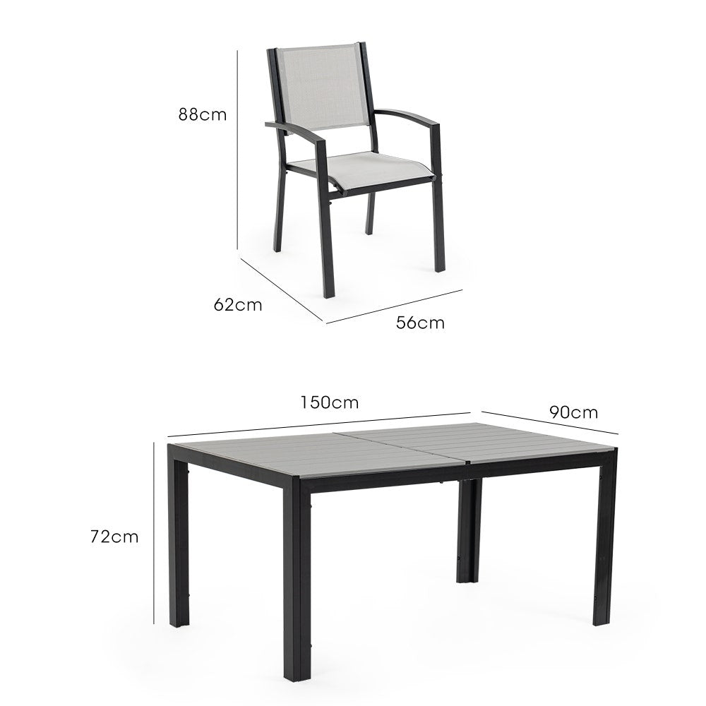 Fortia 7-Piece Stylish Outdoor Dining Set