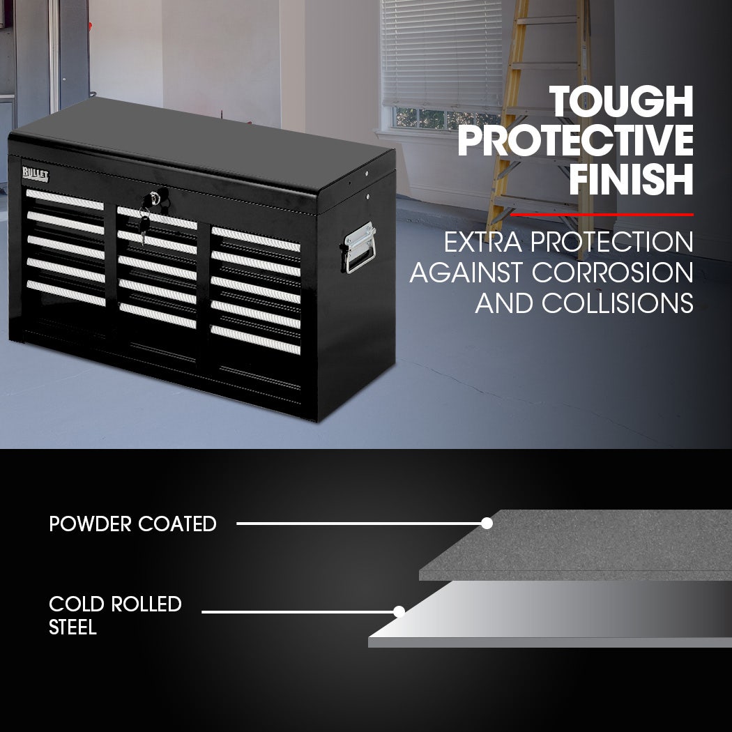 9 Drawer Tool Box Chest Black