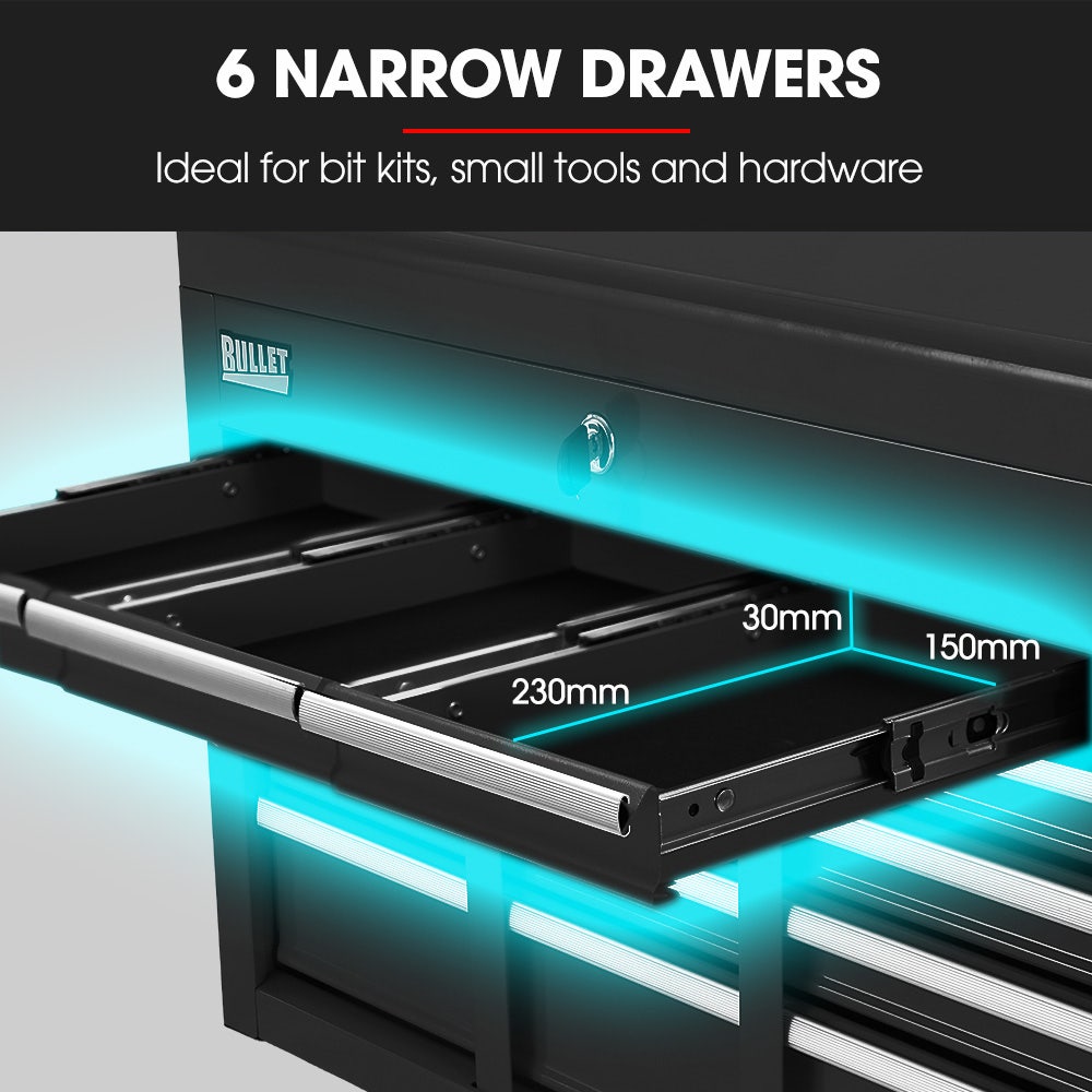 9 Drawer Tool Box Chest Black