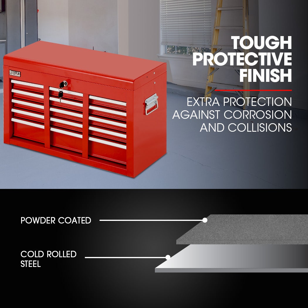 9 Drawer Tool Box Chest Red
