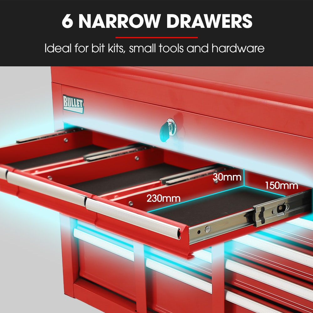 9 Drawer Tool Box Chest Red