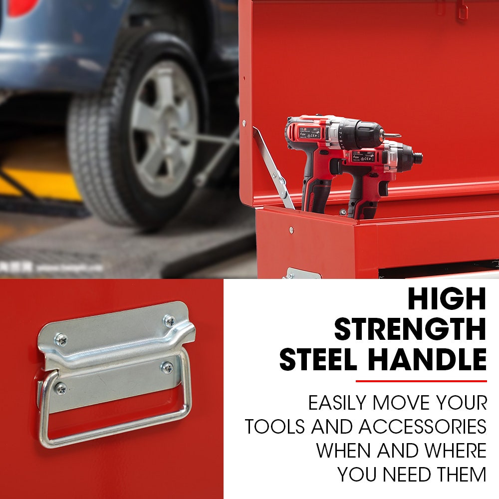 9 Drawer Tool Box Chest Red
