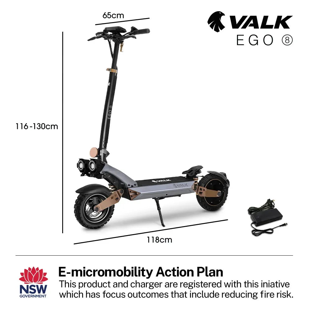 Utrecht Electric Scooter, 500W, 55km Range, Black Bronze