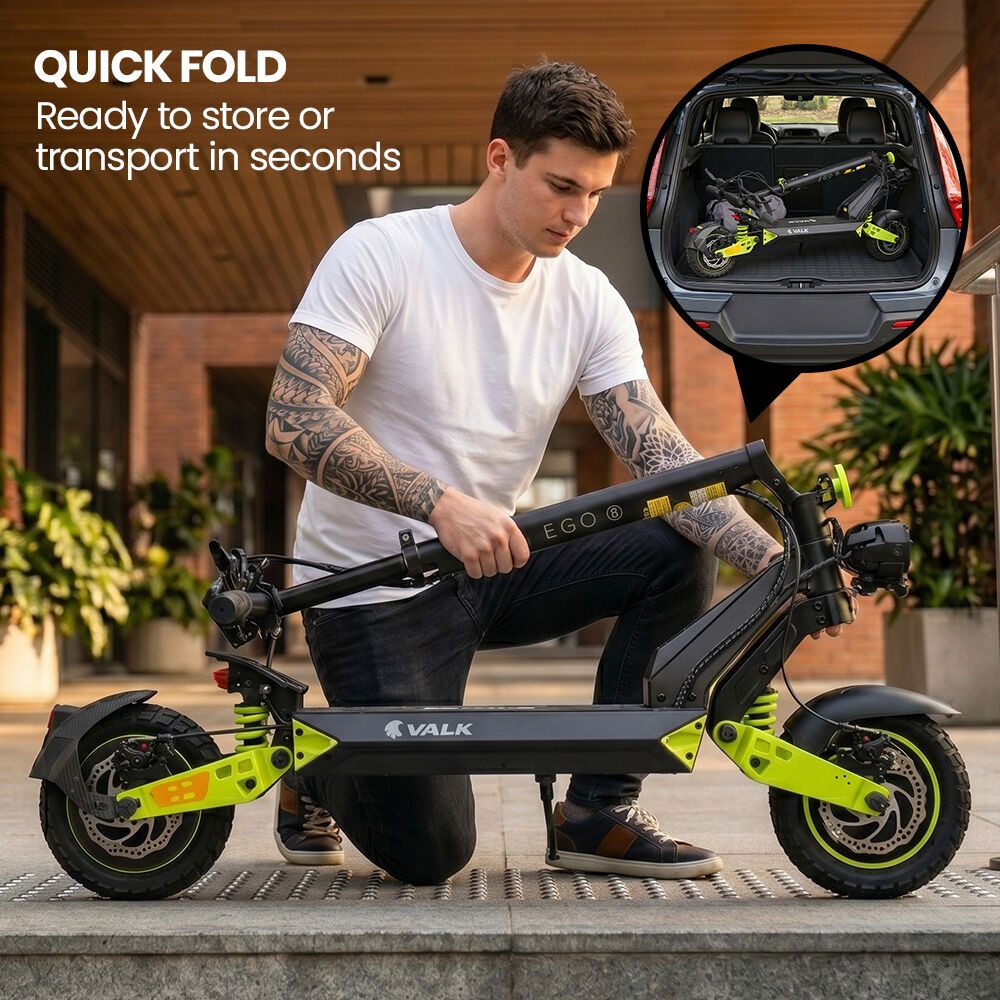Utrecht Electric Scooter, 500W, 55km Range, Black Green