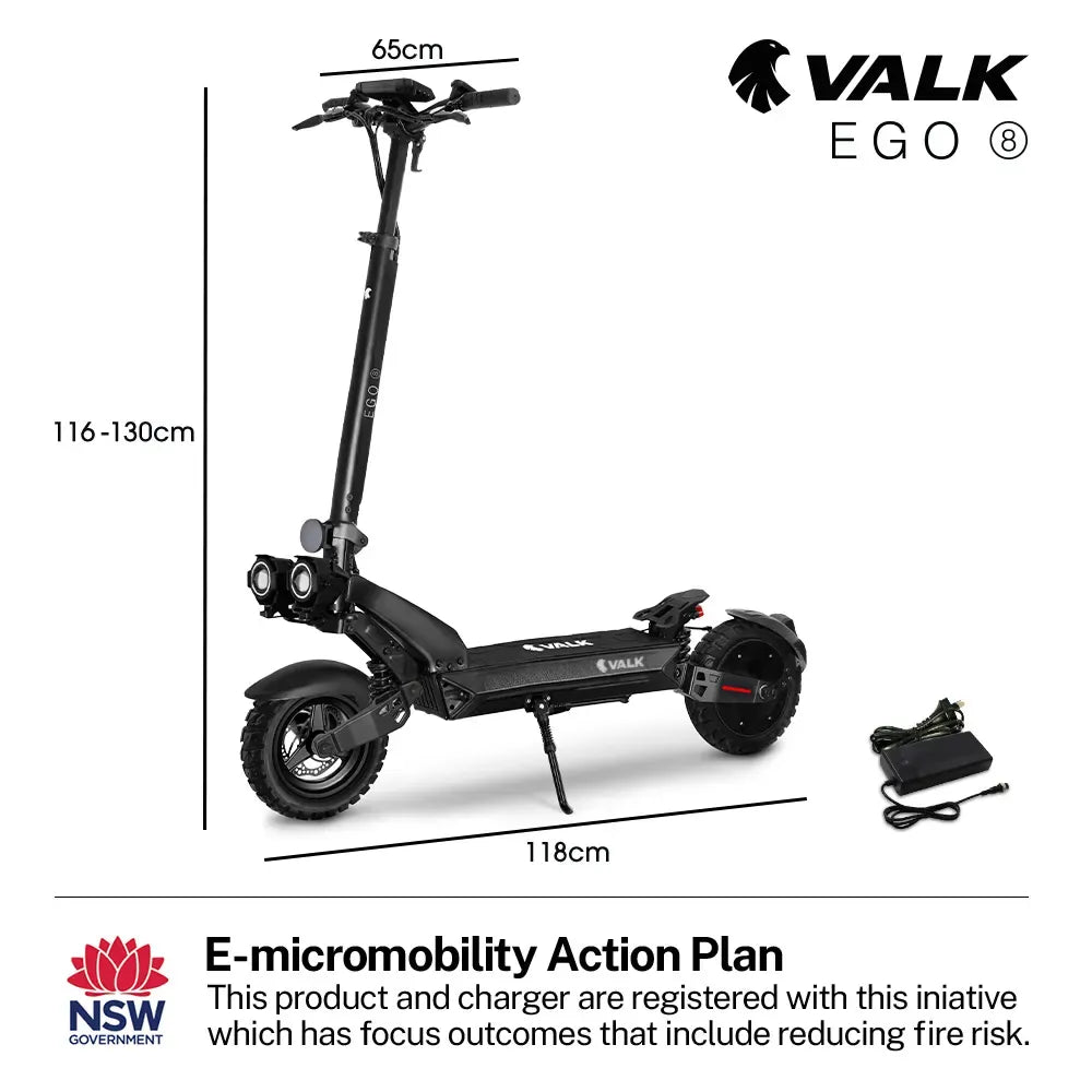 Utrecht Electric Scooter, 500W, 55km Range, Black