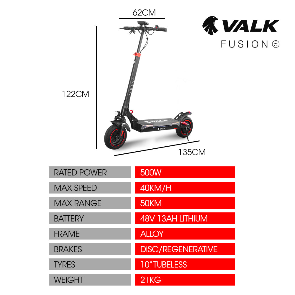 Nijmegen Electric Scooter, 500W, 50km Range, Black